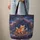 Personalized Orange Tabby Cat Butterfly - Cosmic Galaxy Cat Lover Gift Quilted Tote Bag - 6