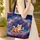 Personalized Orange Tabby Cat Butterfly - Cosmic Galaxy Cat Lover Gift Quilted Tote Bag - 4