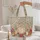 Tigers Botanical Fuchsia Flowers Leaf Garland Textile Lover Gift Quilted Tote Bag - 5
