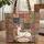 White Deer Oak Leaf Fern Patchwork Flora - Wildlife Lover Everyday Carryall Quilted Tote Bag - 1