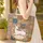 White Deer Oak Leaf Fern Patchwork Flora - Wildlife Lover Everyday Carryall Quilted Tote Bag - 4