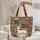 White Deer Oak Leaf Fern Patchwork Flora - Wildlife Lover Everyday Carryall Quilted Tote Bag - 5