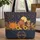 Pumpkin Owl Brick House Autumn Leaves Berries Name Wreath - Fall Harvest Gift Quilted Tote Bag - 1