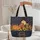 Pumpkin Owl Brick House Autumn Leaves Berries Name Wreath - Fall Harvest Gift Quilted Tote Bag - 5