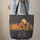 Pumpkin Owl Brick House Autumn Leaves Berries Name Wreath - Fall Harvest Gift Quilted Tote Bag - 6