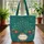 Peacock Fanned Tail Flowering Branch Feather Eye - Wildlife Lover Gift Quilted Tote Bag - 3
