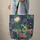 Rainbow Gecko Tropical Moonlit Night - Nature Lover Gift Quilted Tote Bag - 6