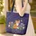 Personalized Fox Floral Wreath Night Stars Moon - Nature Lover Gift Quilted Tote Bag - 4