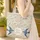 Swallows Floral Roses Blue Bells Leaves Vines - Wildlife Lover Everyday Gift Quilted Tote Bag - 4