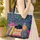 Curled Black Cat Stacked Books Floral Wreath - Cat Book Lover Everyday Tote Quilted Tote Bag - 4