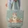 Calico Cat Floral Wreath Name Leaves Blossoms - Everyday Tote for Cat Lover Quilted Tote Bag - 6