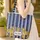 Three Majestic Tigers Blue Vertical Stripes Vintage Name Plaque - Wildlife Lover Gift Quilted Tote Bag - 4