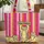 Hot Pink Orange Stripes Three Tigers Wooden Name Sign - Everyday Wildlife Lover Gift Quilted Tote Bag - 1