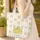 Alternating Vertical Stripe Lemon Branches and Fruit Cluster - Everyday Carry Gift For Citrus Lover Quilted Tote Bag - 4