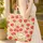 Red Pomegranate Olive Leaf Folk Art Wreath Personalized - Garden Lover Gift Quilted Tote Bag - 4
