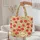 Red Pomegranate Olive Leaf Folk Art Wreath Personalized - Garden Lover Gift Quilted Tote Bag - 5