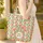 Coral Folk Art Floral Wreath Bouquet - Everyday Tote Thoughtful Gift for Her Quilted Tote Bag - 4