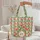 Coral Folk Art Floral Wreath Bouquet - Everyday Tote Thoughtful Gift for Her Quilted Tote Bag - 5