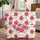 Pink Roses Green Leaves Floral Wreath Your Name - Everyday Tote Quilted Tote Bag - 1