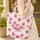 Pink Roses Green Leaves Floral Wreath Your Name - Everyday Tote Quilted Tote Bag - 4