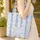Bell Flowers Gingham Botanical Medallion Floral Wreath Leaves - Boho Lifestyle Quilted Tote Bag - 4