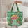 Pink Flamingo Tropical Leaves Hibiscus - Wildlife Lover Vacation Style Gift Quilted Tote Bag - 5