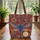 Dragonfly Paisley Floral - Nature Lover Gift for Everyday Travel Use Quilted Tote Bag - 3