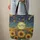 Ornate Sunflowers Village Structures Swirling Celestial Textured Fields Brushstrokes Home Decor Quilted Tote Bag - 6