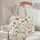 Chinoiserie Birds Berries Flowering Branches Name Scroll - Personalized Home Decor Gift Quilted Tote Bag - 5