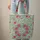 Pink Rose Green Leaf Botanical Medallion Floral Wreath Everyday Carry Gift Quilted Tote Bag - 6