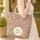 Coral Red Floral Wreath - Personalized Everyday Carry for Her Quilted Tote Bag - 4