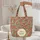 Coral Red Floral Wreath - Personalized Everyday Carry for Her Quilted Tote Bag - 5
