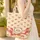 Three Red Lobsters Golden Yellow Vertical Stripes - Lobster Lover Gift Quilted Tote Bag - 4