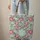 Pink Red Flowers Green Leaves Scrolling Vines Your Name Nature Wreath - Everyday Gift Quilted Tote Bag - 6