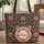 Indian Floral Medallion Name Wreath - Everyday Carry for Her Quilted Tote Bag - 1