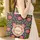 Indian Floral Medallion Name Wreath - Everyday Carry for Her Quilted Tote Bag - 4