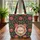 Indian Floral Medallion Name Wreath - Everyday Carry for Her Quilted Tote Bag - 3