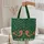 Folk Art Birds Coral Hearts Green Leaves - Home Decor Everyday Gift for Bird Lovers Quilted Tote Bag - 5