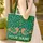 Folk Art Birds Coral Hearts Green Leaves - Home Decor Everyday Gift for Bird Lovers Quilted Tote Bag - 4
