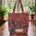Birds Exotic Flowers Vines Berries Name Scroll - Everyday Tote Quilted Tote Bag - 3
