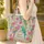 Exotic Macaws Parrots Flowering Branches Personalized Name Wreath - Wildlife Lover Gift Quilted Tote Bag - 4