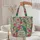 Exotic Macaws Parrots Flowering Branches Personalized Name Wreath - Wildlife Lover Gift Quilted Tote Bag - 5