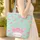 Three Scallop Shells Oval Cursive Personalized Name Everyday Carry Quilted Tote Bag - 4