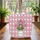 Pink Tulips Floral Bouquet Wreath Candy Stripes - Spring Accessory Quilted Tote Bag - 3
