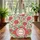 Ornate Floral Wreath Pink Orange Blossom Vine - Thoughtful Keepsake Gift Quilted Tote Bag - 3