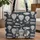 Fantastical Hot Air Balloon Biplane Aviator Figures - Adventure Lover Travel Essentials Gift Quilted Tote Bag - 1