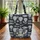 Fantastical Hot Air Balloon Biplane Aviator Figures - Adventure Lover Travel Essentials Gift Quilted Tote Bag - 3