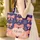 Coral Bows Golden Sprigs Heart Name Stars - Folk Art Home Decor Gift Quilted Tote Bag - 4