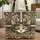 Calico Cat Yellow Eyes Ornate Swirls Deep Burgundy Olive Green - Everyday Cat Lover Gift Quilted Tote Bag - 1