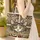 Calico Cat Yellow Eyes Ornate Swirls Deep Burgundy Olive Green - Everyday Cat Lover Gift Quilted Tote Bag - 4